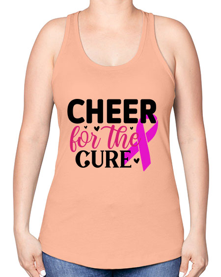Cheer for the Cure 28# - breast cancer -Racerback Tank