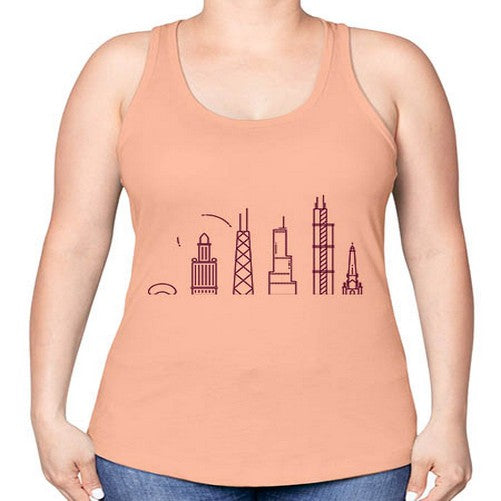 Chicago 570# - cities -Racerback Tank