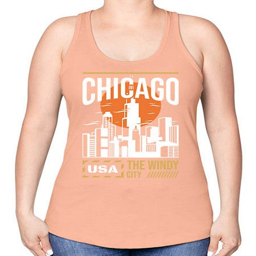 Chicago 571# - cities -Racerback Tank