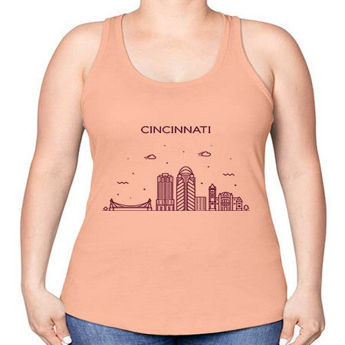 CincinnatiOH 588# - cities -Racerback Tank