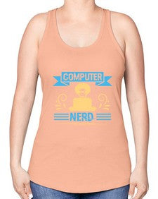 Computer Nerd 10# - computer -Racerback Tank
