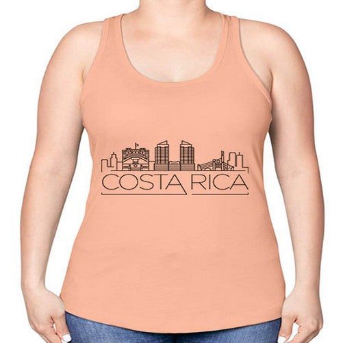 Costa Rica Minimal Skyline 631# - cities -Racerback Tank