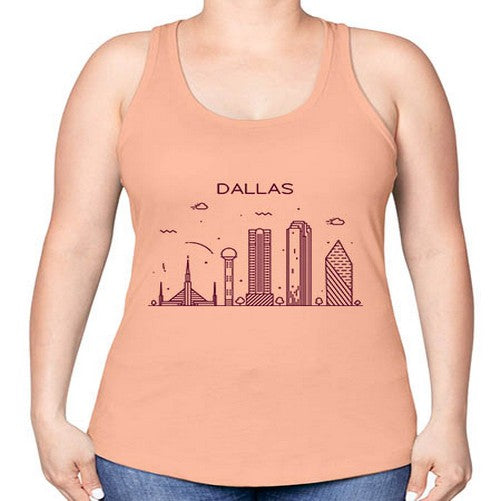 Dallas 643# - cities -Racerback Tank