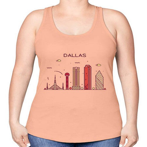 Dallas 646# - cities -Racerback Tank