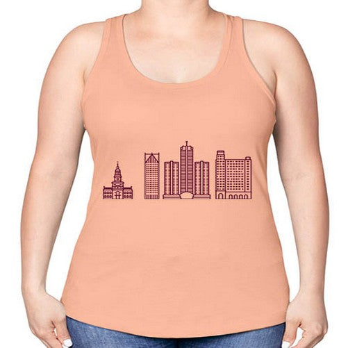 DetroitMI 664# - cities -Racerback Tank