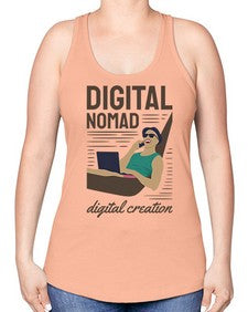 Digital Nomad Digital Creation 22# - internet -Racerback Tank
