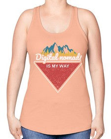 Digital Nomad is My Way 20# - internet -Racerback Tank