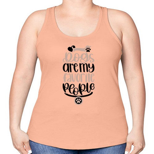 Dogs Are My Favorite People Style 23# - dogs -Racerback Tank