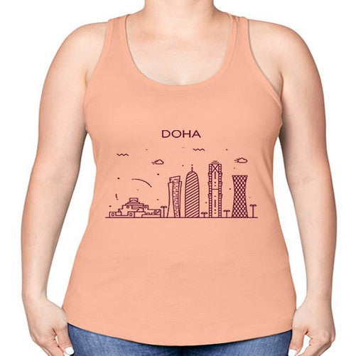 Doha 671# - cities -Racerback Tank