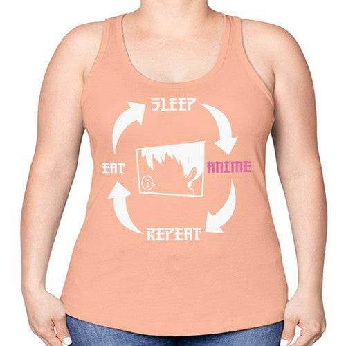 Eat Sleep Anime Repeat Anime Anime 226# - anime -Racerback Tank