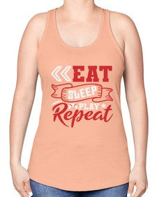 Eat Sleep Play repeat 8# - video games -Racerback Tank