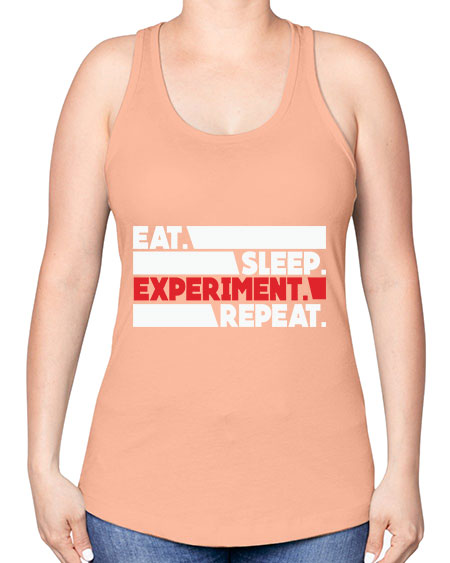 EatSleepExperimentRepeatScientistSkinite Scientist Skinite 274# - general science -Racerback Tank