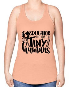 Educator Of Tiny Humans Style 744# - teacher -Racerback Tank