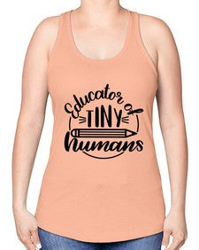 Educator Of Tiny Humans Style 745# - teacher -Racerback Tank