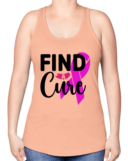Find a Cure 26# - breast cancer -Racerback Tank