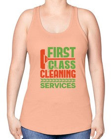 First class cleaning service Style 160# - cleaner -Racerback Tank