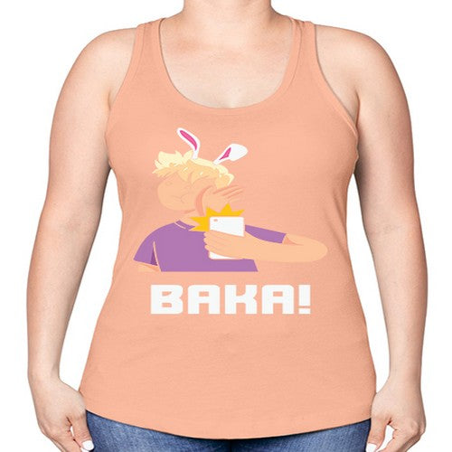 Funny Anime Baka Rabbit Slap Anime 228# - anime -Racerback Tank