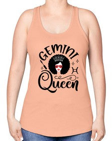 Gemini queen 233# - gemini -Racerback Tank