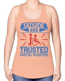 Genuine and Trusted Hospital Volunteer Style 2# - volunteer -Racerback Tank