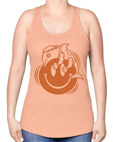 Give smile get hugs 131# - cartoon general -Racerback Tank