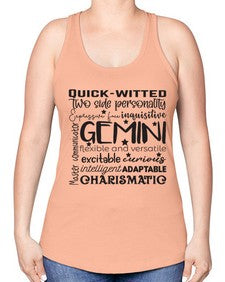Gmini 567# - gemini -Racerback Tank