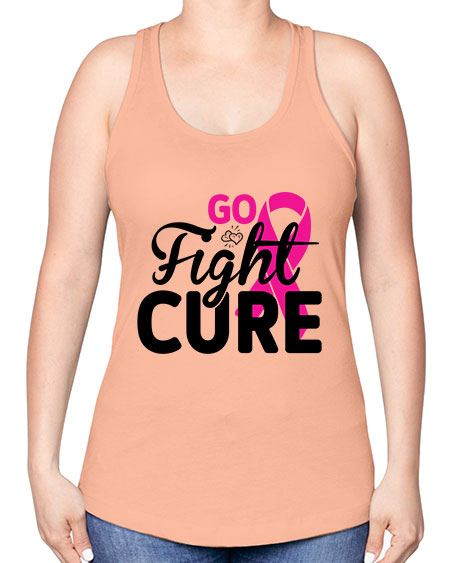 Go Fight Cure 23# - breast cancer -Racerback Tank