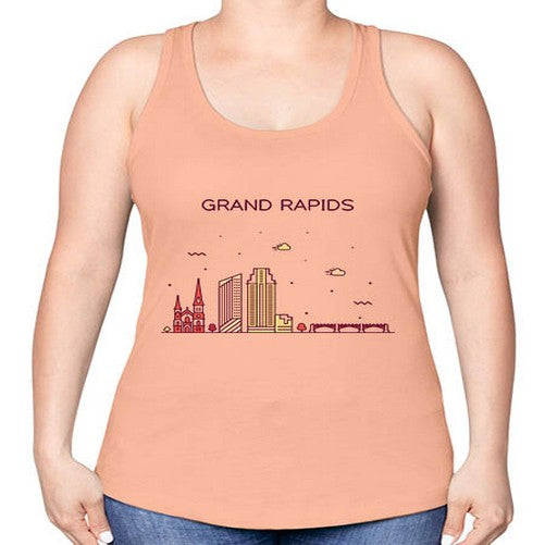 GrandRapids 781# - cities -Racerback Tank