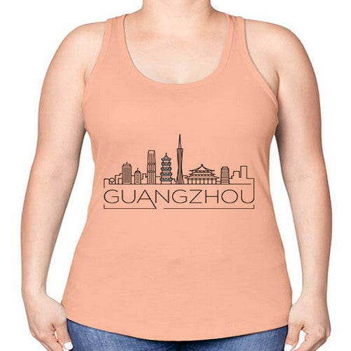 Guangzhou Minimal Skyline 787# - cities -Racerback Tank