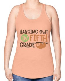 Hanging Out in Fifth 232# - fifth grade -Racerback Tank