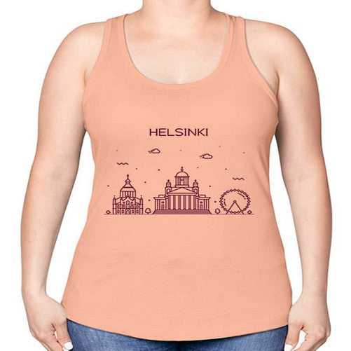 Helsinki 835# - cities -Racerback Tank
