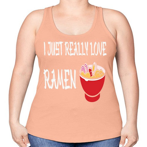 I Just Love Ramen Japanese Anime 238# - anime -Racerback Tank