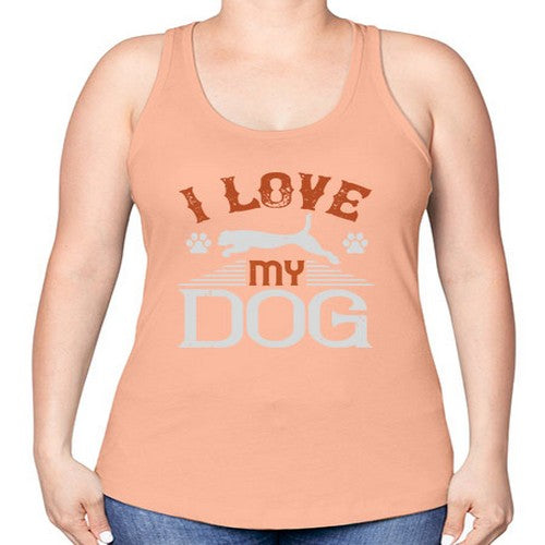 I Love My Dog Style 189# - dogs -Racerback Tank