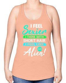 I feel sexier with short hair 12# - ufo -Racerback Tank