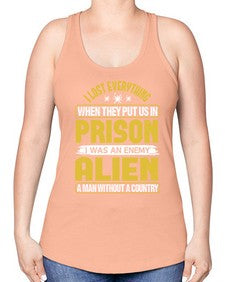 I was an enemy alien 24# - ufo -Racerback Tank
