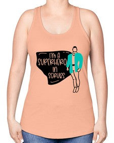 Im A Superhero In Scrubs Style Style 972# - nurse -Racerback Tank