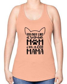 Im Not Like A Regular Mom Style 95# - cats -Racerback Tank