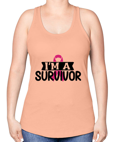 Im a Survivor 17# - breast cancer -Racerback Tank