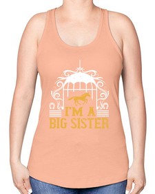 Im a big sister Style 38# - horse -Racerback Tank