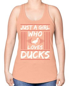 Just A Girl Who Loves Ducks Style 33# - ducks -Racerback Tank
