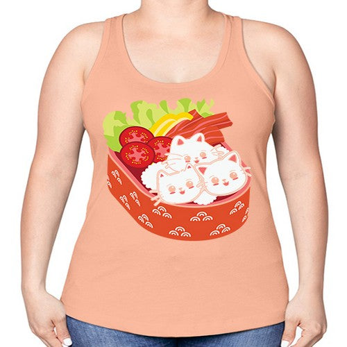 Kawaii Cat Boxed Lunch Anime Anime 266# - anime -Racerback Tank