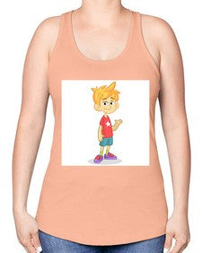 Kid 148# - cartoon general -Racerback Tank