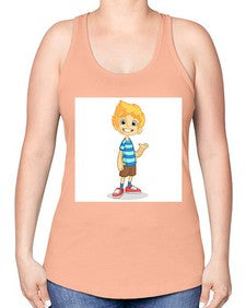 Kid 151# - cartoon general -Racerback Tank
