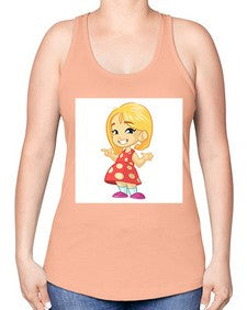 Kid 154# - cartoon general -Racerback Tank