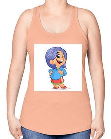 Kid 155# - cartoon general -Racerback Tank