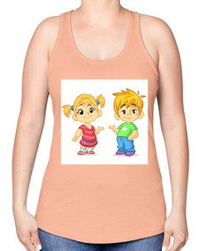 Kid 157# - cartoon general -Racerback Tank