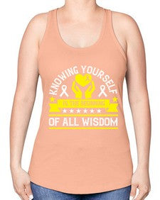 Knowing yourself is the beginning of all wisdom Style 38# - Self awareness -Racerback Tank