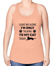 Leave Me Alone Style 62# - cats -Racerback Tank