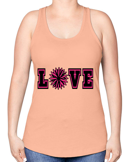 Love 694# - cheer -Racerback Tank