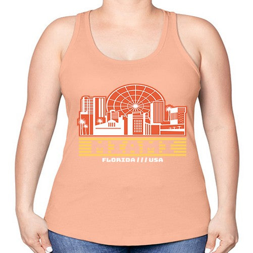 Miami 1284# - cities -Racerback Tank