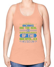 Moms are the 171# - cartoon super hero -Racerback Tank